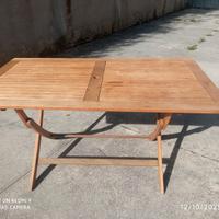 TAVOLO DA GIARDINO PIEGHEVOL E IN LEGNO