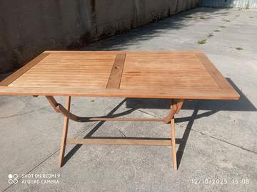 TAVOLO DA GIARDINO PIEGHEVOL E IN LEGNO