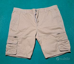 Bermuda cargo uomo beige 
