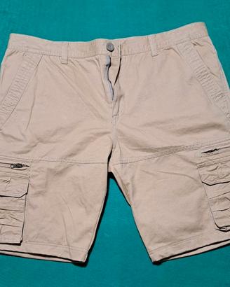 Bermuda cargo uomo beige 