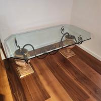 Tavolino arte povera in cristallo