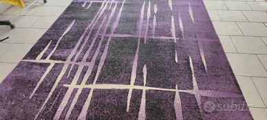 Tappeto salotto viola nero bianco