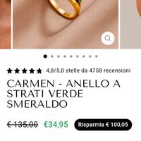 anello piu coppia orecchini