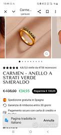 anello piu coppia orecchini