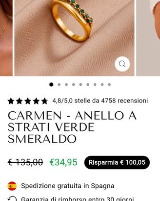 anello piu coppia orecchini