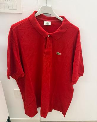 Polo Lacoste rossa taglia 8