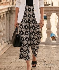 Nuovi pantaloni ovs stampa baroque bianchi e neri