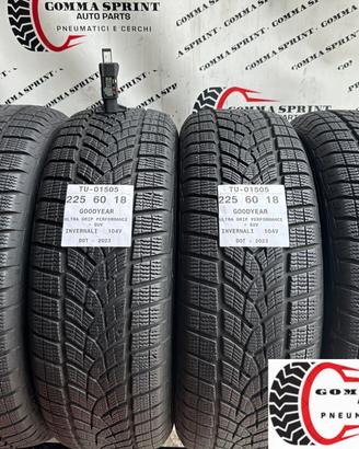 4 PNEUMATICI 225/60 R18 GOODYEAR INVERNALI 80%