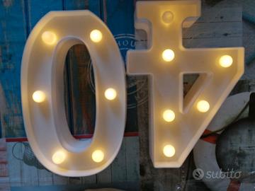Numeri luminosi complemento d'arredo o Festa