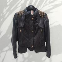 Giacca in Pelle Nera "Arc Industry Made in Italy" 