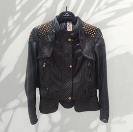 Giacca in Pelle Nera "Arc Industry Made in Italy" 