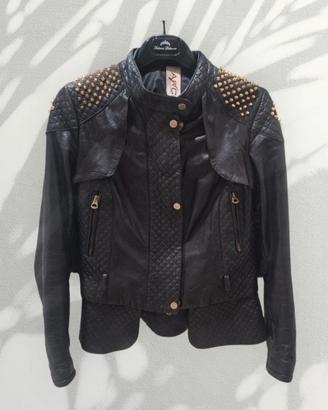 Giacca in Pelle Nera "Arc Industry Made in Italy" 