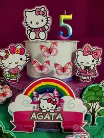 Torta scenografica compleanno Hello Kitty, bambina