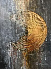 Quadro dipinto a mano in rilievo.