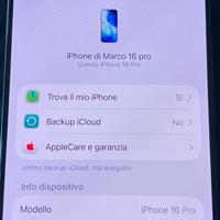 iPhone 16 pro 1TB perfetto