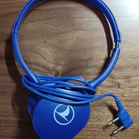 turkish airways cuffia doppio jack color blu