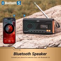 Solar Power Bank Wind Up Radio con Bluetooth - Aug