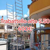 trabattello alluminio alto 5.5 MT base 100x155