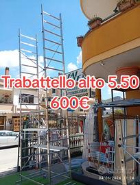 trabattello alluminio alto 5.5 MT base 100x155