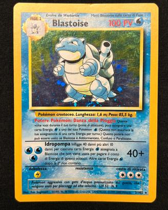 Pokemon Blastoise 2/102 Set Base ITA
