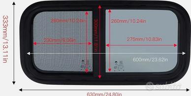 Finestra 600x300 oscurata per camper Nuova 150€