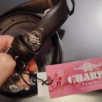 Cintura marrone donna rosa brillantini Charro