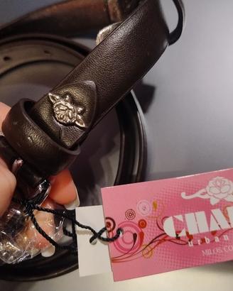 Cintura marrone donna rosa brillantini Charro
