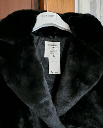 Terranova cappotto in pelliccia sintetica tg.L= tg