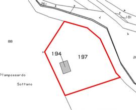 Struttura rurale con terreno agricolo e mobilio