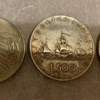 Monete argento 500 lire