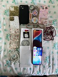 Iphone 14 256g red + custodie+pellicole+cavo 2mt