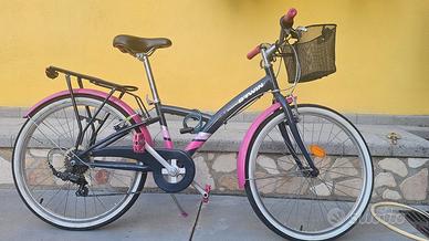bicicletta b'twin original 500 24 pollici viola