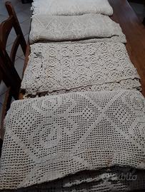 4 stoffe vintage fatte a mano uncinetto 