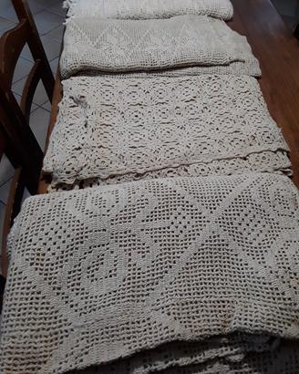 4 stoffe vintage fatte a mano uncinetto 