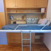 Letto trasformabile+scrivania+pensili-DRS Spinelli