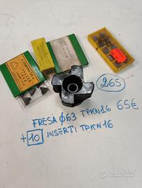 Fresa inserti + placchette - fresatrice - torneria
