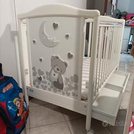 Lettino Pali con cassettiera bianco