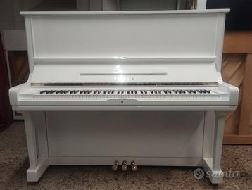 Pianoforte Yamaha U3 H bianco con trasporto/panca