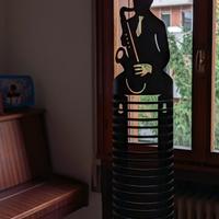 Porta CD verticale nero