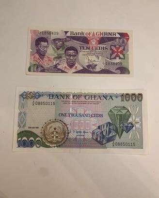 BANCONOTE BANK OF GHANA ANTICHE CEDIS
