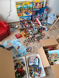 Playmobil set vari, pompieri,caserma,aerei...