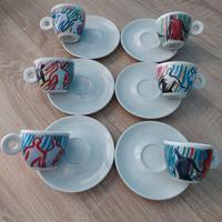 Set 6 tazzine Illy Collection 1997 by Sandro Chia