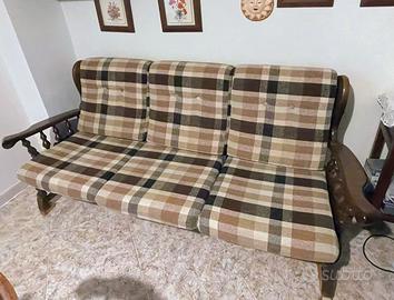 Divano 3 posti in stile rustico