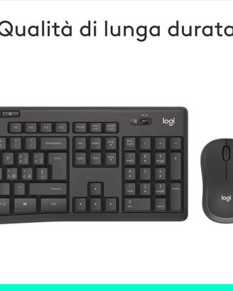 Logitech MK295 Silent Wireless Combo tastiera e mo