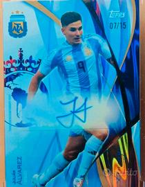 Julian Alvarez auto /15 Topps lineage Argentina