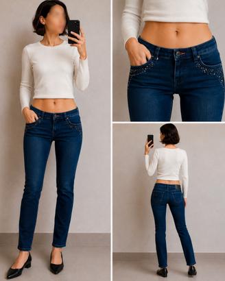 Jeans Calvin Klein skinny strass tg. 40