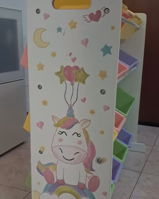 Mobiletto Portagiochi per Bambini con Vaschette Co