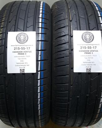 2 GOMME 215 55 17 HANKOOK A75225
