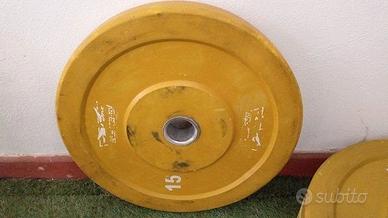 DISCHI 15KG GOMMATI PER BILANCIERE DA 50MM