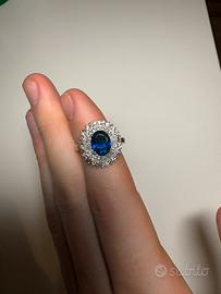 Anello margherita argento 925 e zirconi